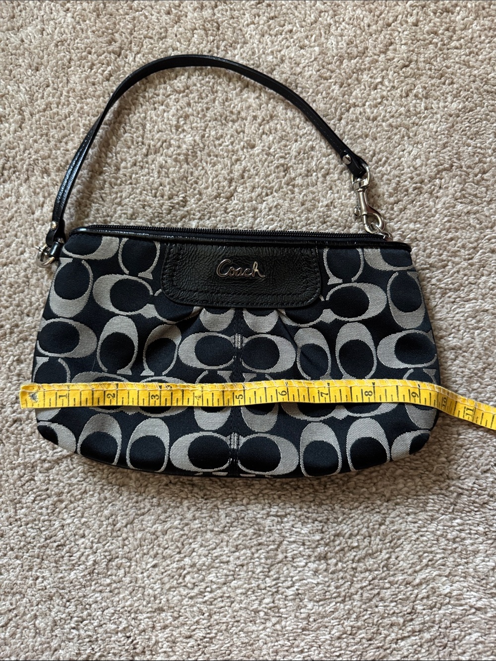 Coach Signature Wristlet Clutch, Black - Picture 8 of 8